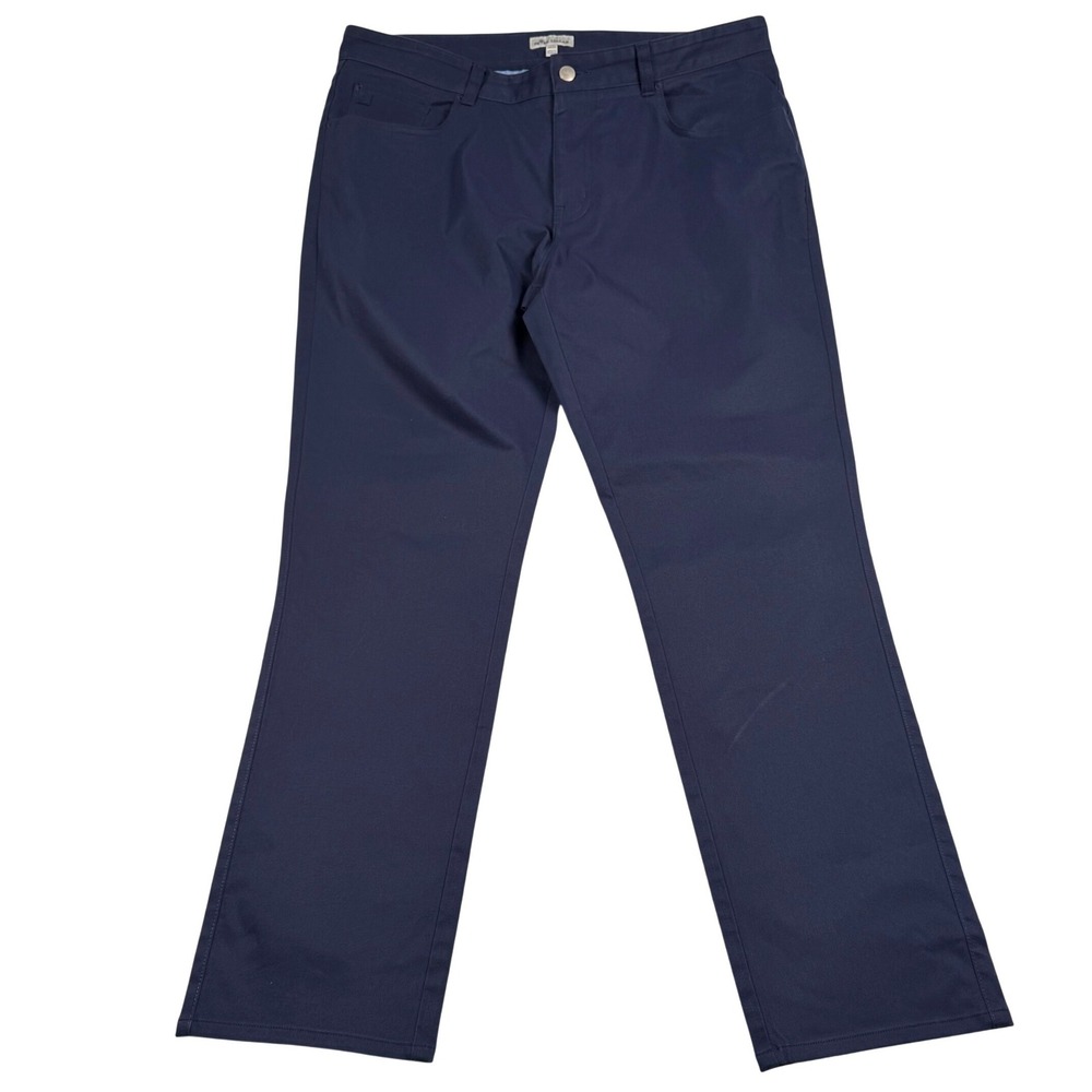Peter Millar Performance Pants Mens 36/30 Navy Blue 5-Pocket Straight MF20EB80